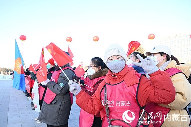 2022年呼和浩特市第七屆徒步迎新活動(dòng)現(xiàn)場。人民網(wǎng) 劉藝琳攝