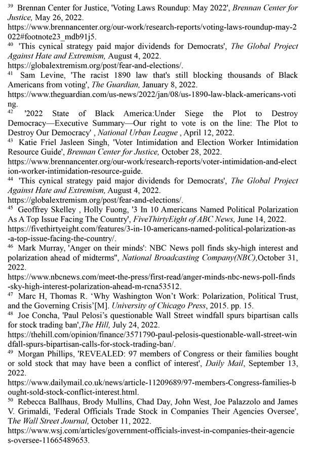 （圖表）［2022年美國(guó)侵犯人權(quán)報(bào)告］《2022年美國(guó)侵犯人權(quán)報(bào)告》注釋（4）