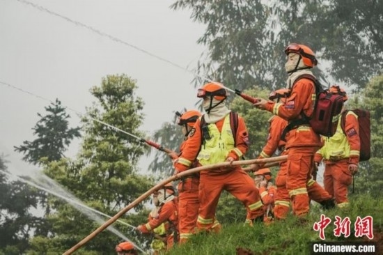 演練現(xiàn)場(chǎng)。瀘州消防供圖