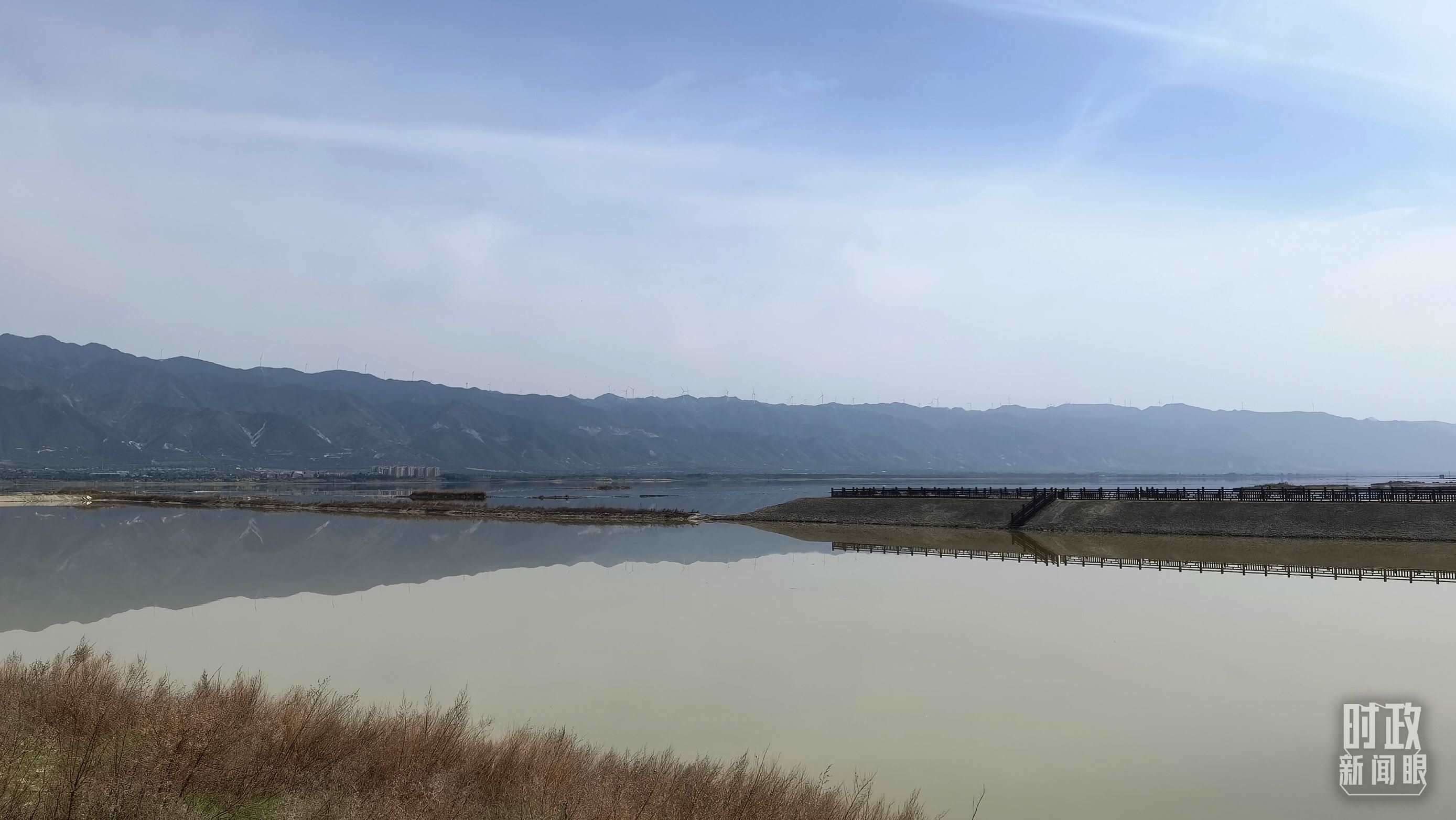 △運城鹽湖。（總臺央視記者馬亞陽拍攝）