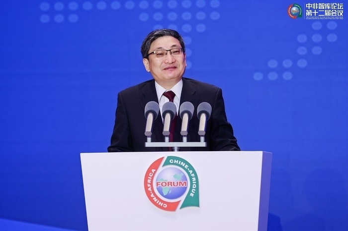 中國政府非洲事務(wù)特別代表劉豫錫在中非智庫論壇第十二屆會議開幕式上發(fā)表致辭。浙江師范大學(xué)非洲研究院供圖