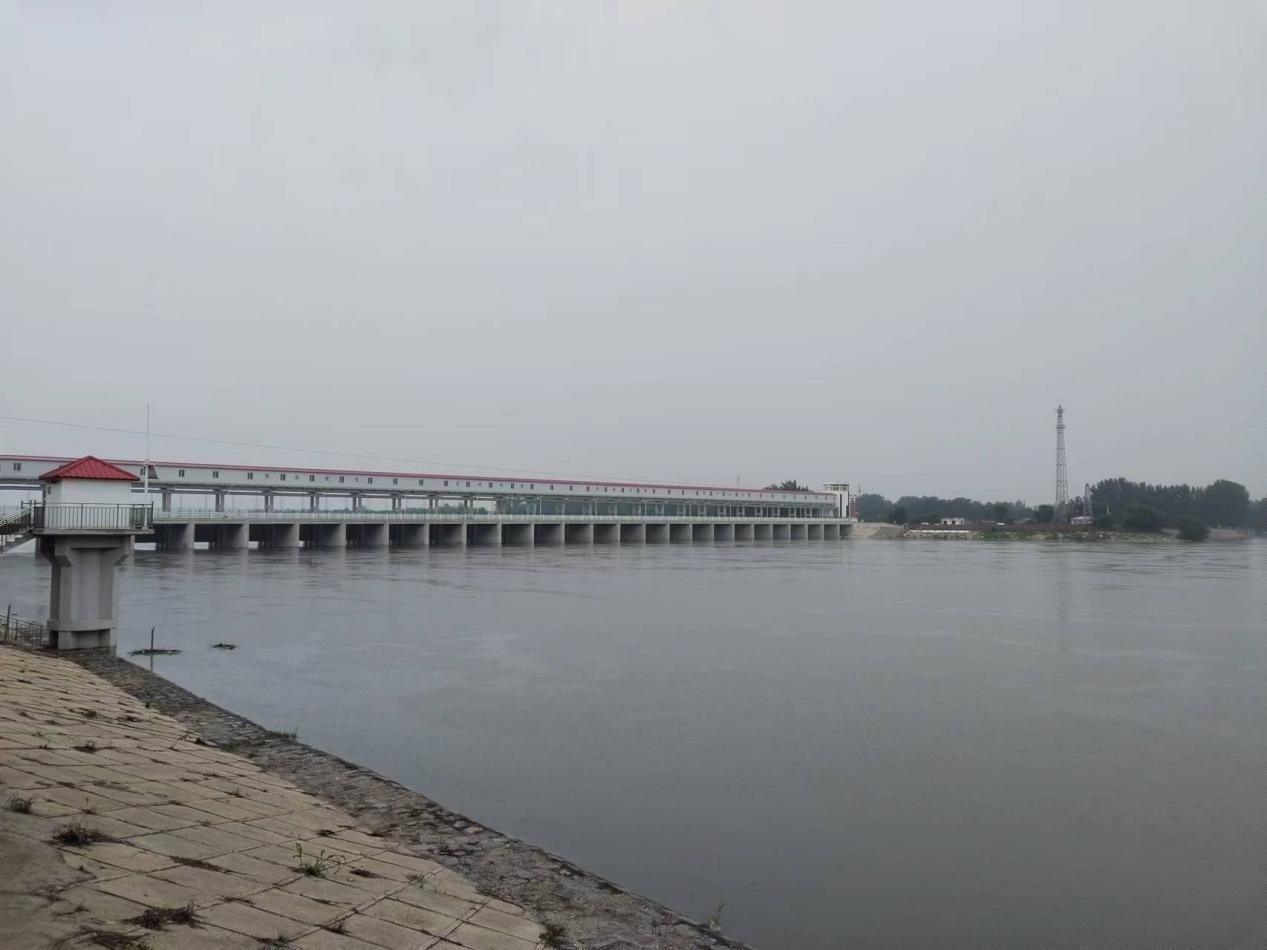 獨流減河進洪閘。受訪者供圖