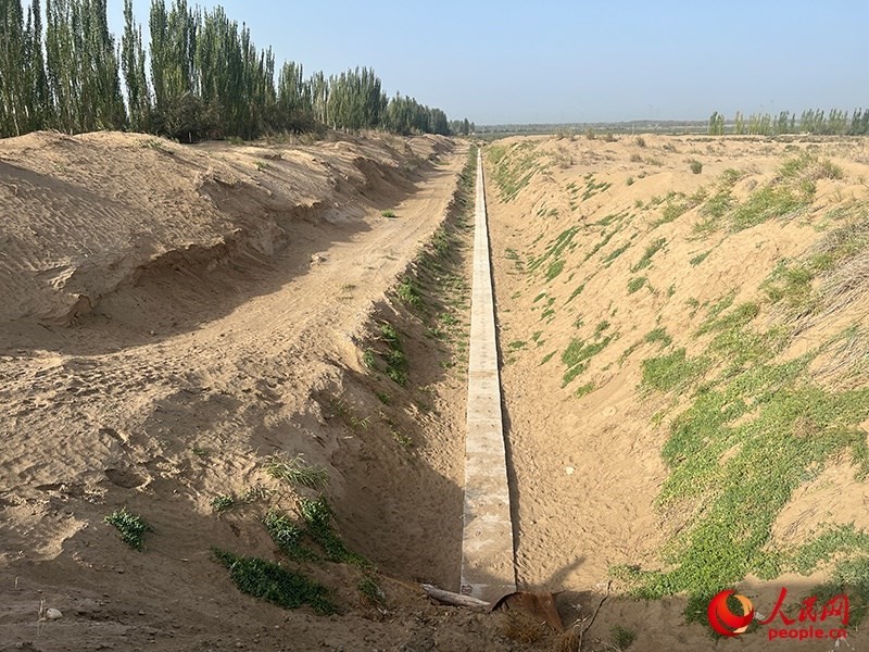 斗渠改造后，大大提高了輸水效率。人民網記者 常雪梅攝