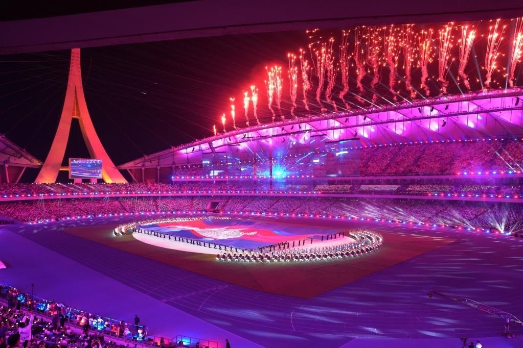 5月5日，第32屆東南亞運動會在柬埔寨首都金邊的國家體育場開幕。