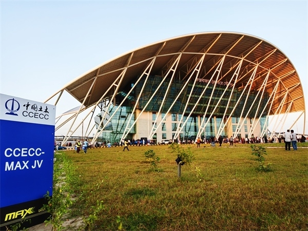 孟加拉國建筑面積最大鐵路車站——科考斯巴扎車站。中國土木工程集團(tuán)有限公司供圖