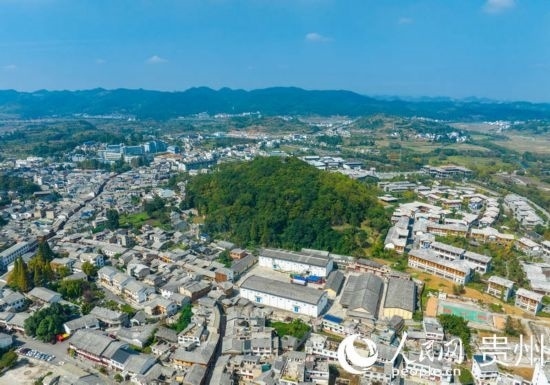 航拍舊州古鎮(zhèn)。人民網(wǎng) 陽(yáng)茜攝