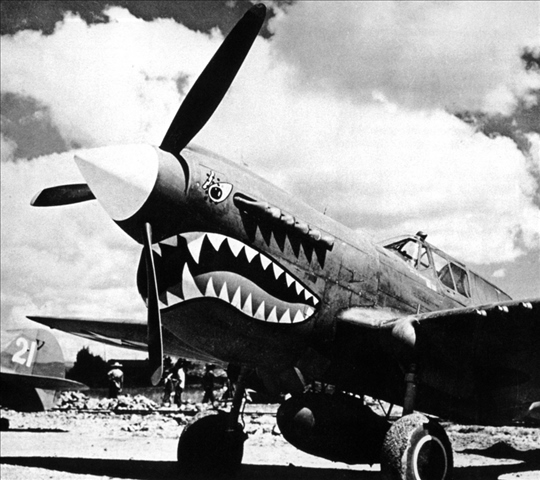 陳納德組織的美國志愿航空隊“飛虎隊”駐扎在芷江機場（資料照片）。新華社發(fā)