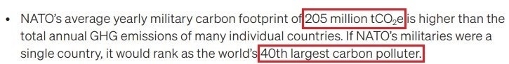 看看北約的“碳足跡”，就知道西方的氣候承諾有多扯