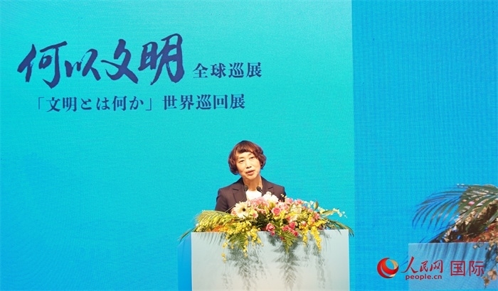 中央廣播電視總臺(tái)副臺(tái)長(zhǎng)邢博致辭。人民網(wǎng) 蔣曉辰攝