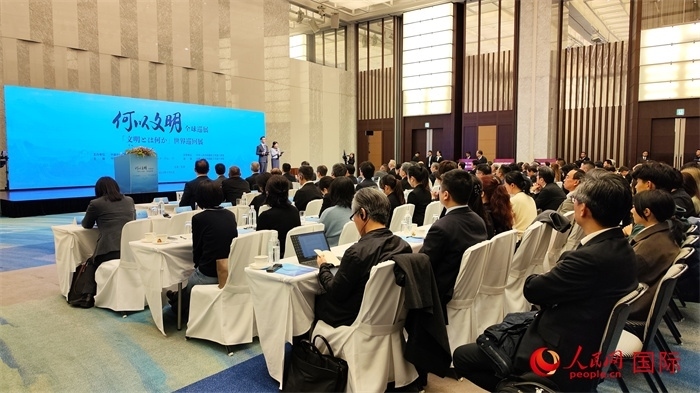 “何以文明”全球巡展?日本特展啟動(dòng)儀式現(xiàn)場(chǎng)。人民網(wǎng) 蔣曉辰攝