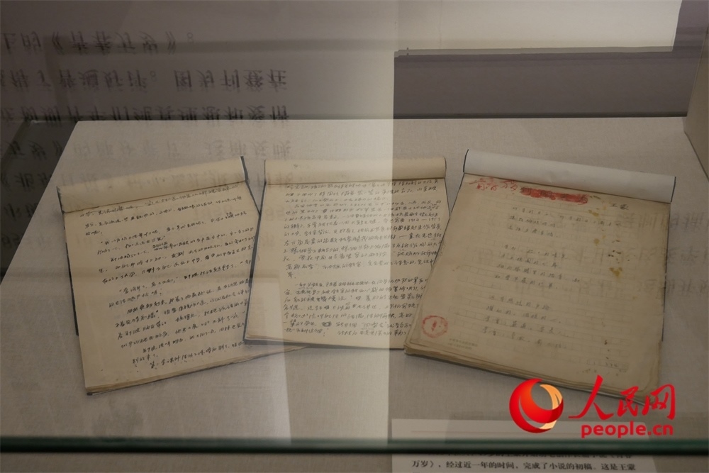 《青春萬歲》手稿。人民網記者 韋衍行攝