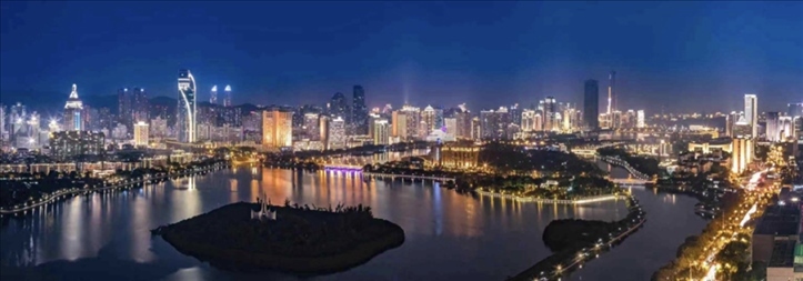 筼筜夜色。（圖源：人民日?qǐng)?bào)）