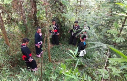 “瑤老”人民調(diào)解員翻山越嶺開展現(xiàn)場調(diào)解。