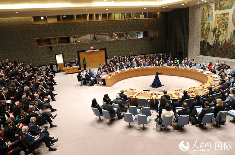 4月18日，聯(lián)合國總部安理會投票現(xiàn)場。 人民網(wǎng)記者 李志偉攝