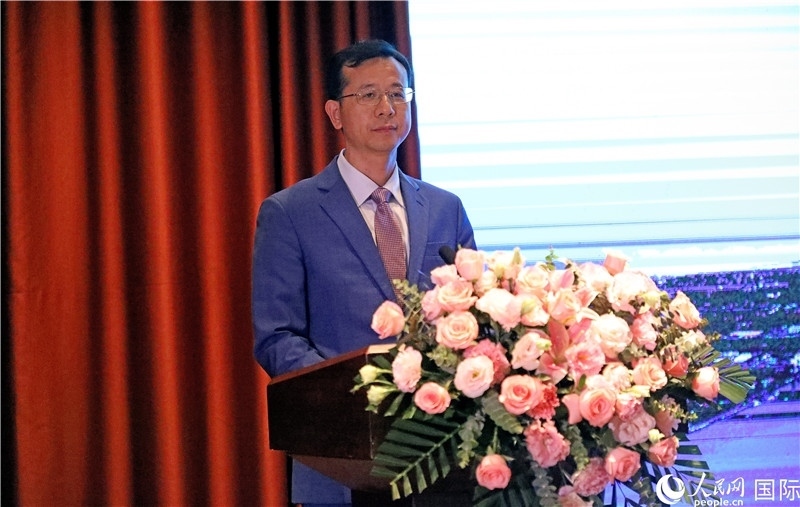 外交部外事管理司副司長姚紹俊在宣介會上致辭。人民網記者趙益普