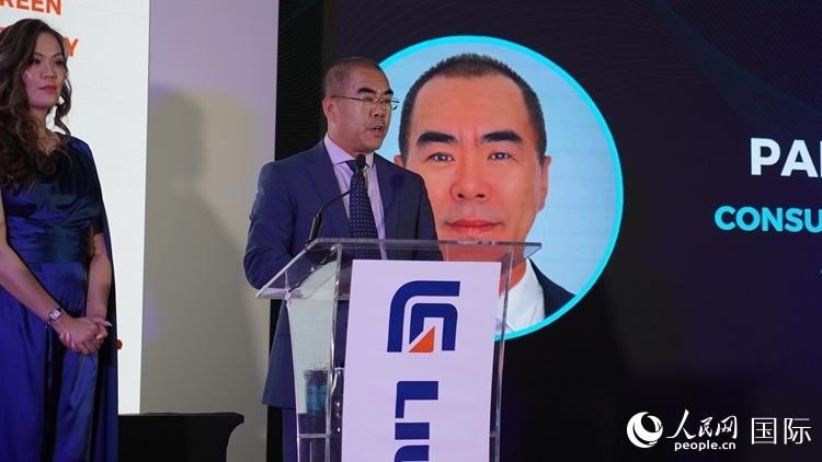 中國駐約翰內(nèi)斯堡總領(lǐng)事潘慶江發(fā)言致辭。人民網(wǎng) 張茜攝