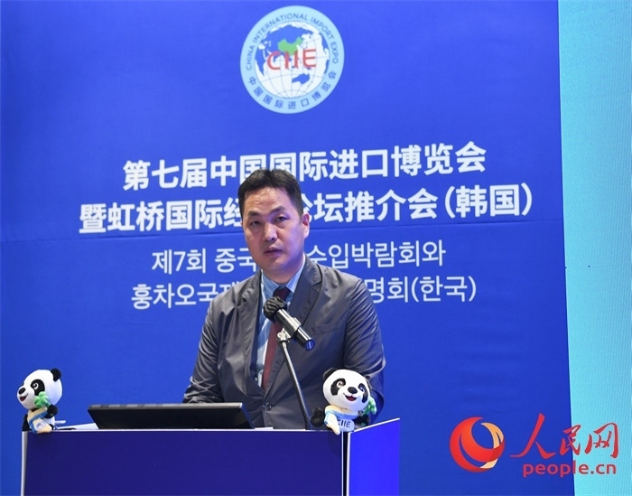 在華韓國創(chuàng)新中心代表金鐘文發(fā)言。 人民網(wǎng) 程安康攝