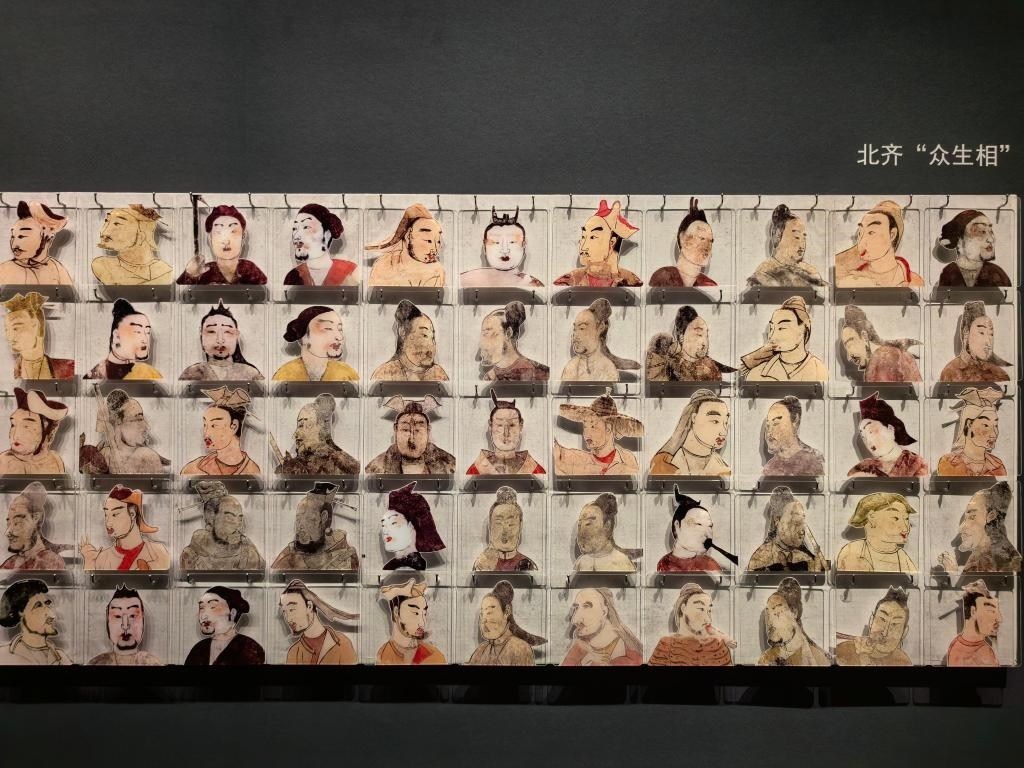 太原北齊壁畫博物館從山西北朝壁畫中提取人物元素展現(xiàn)當(dāng)時(shí)民族融合、文化交流。太原北齊壁畫博物館供圖