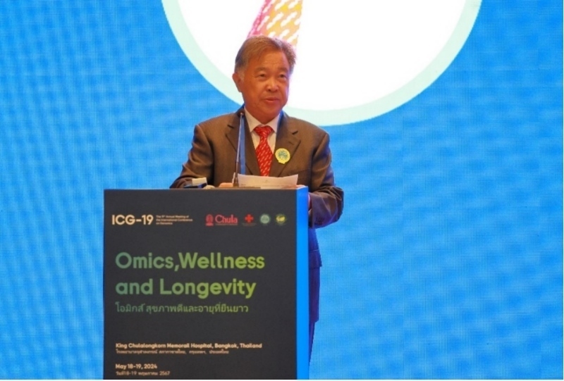 朱拉隆功大學醫(yī)學院副院長沃拉蘇克·肖特勒蘇克發(fā)表主旨演講。主辦方供圖