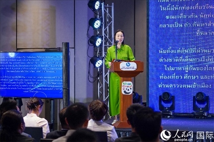 中國駐泰國大使館公使銜參贊常禹萌致辭。（普拉維攝）