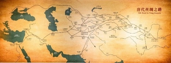 唐代絲綢之路，經(jīng)過(guò)新疆眾多地區(qū)。（圖片來(lái)源：視覺(jué)中國(guó)）