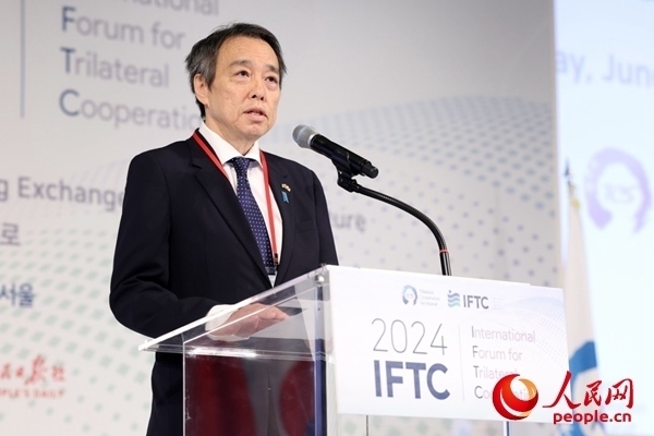 日本駐韓國大使水島光一致辭。主辦方供圖