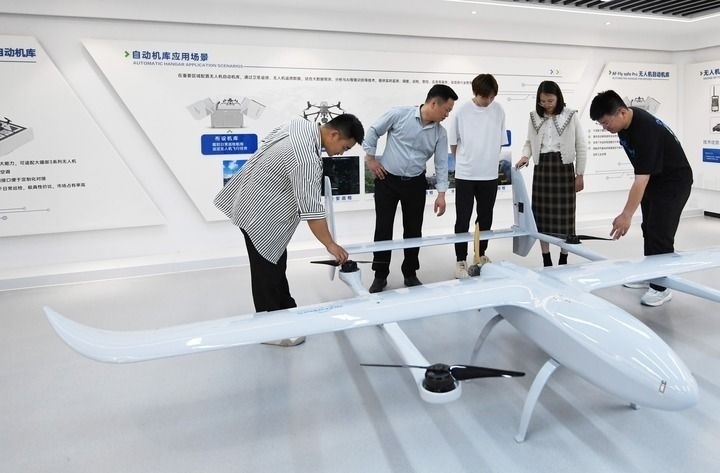 這是中科安飛（合肥）科技有限公司生產的無人機產品。（2024年5月16日攝）新華社發(fā)（郭如琦 攝）