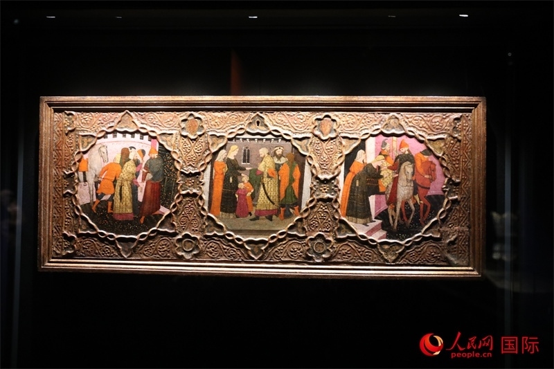 展覽“傳奇之旅：馬可·波羅與絲綢之路上的世界”展品。人民網(wǎng) 殷韜攝