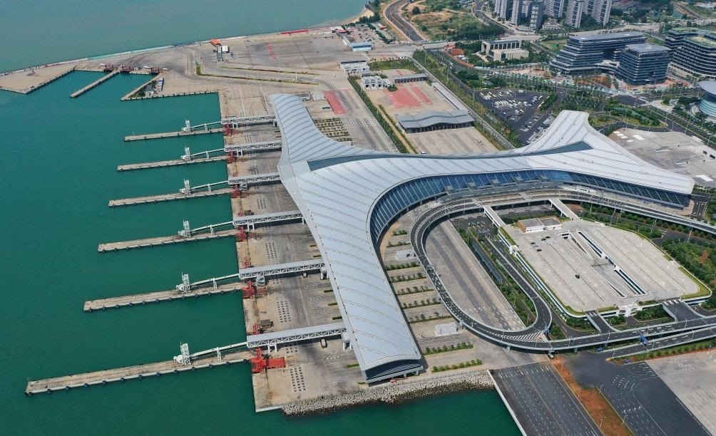 這是已經(jīng)停航的海口新海港（9月4日攝，無人機照片）。新華社記者 郭程 攝