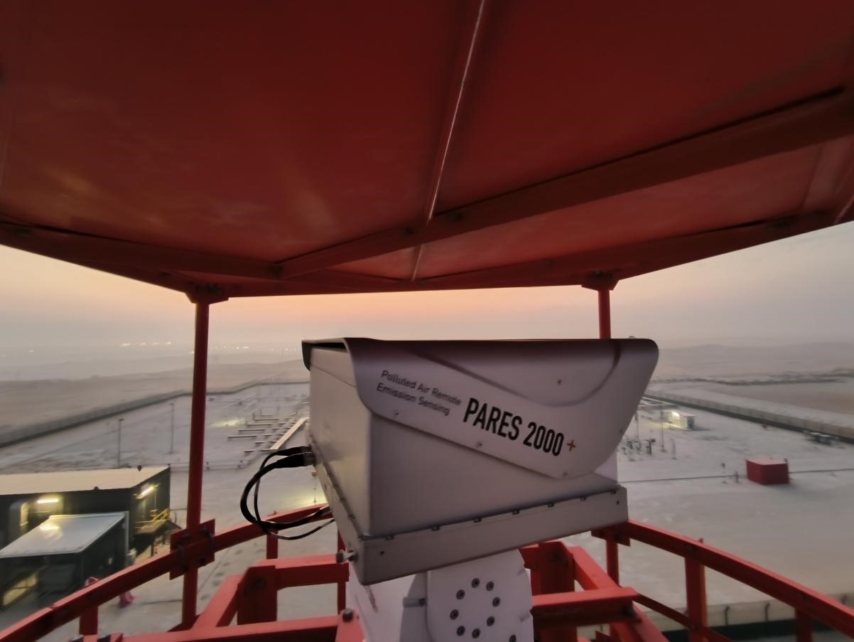 紅外線氣體監(jiān)測及智能預(yù)警系統(tǒng)主設(shè)備。振華石油供圖