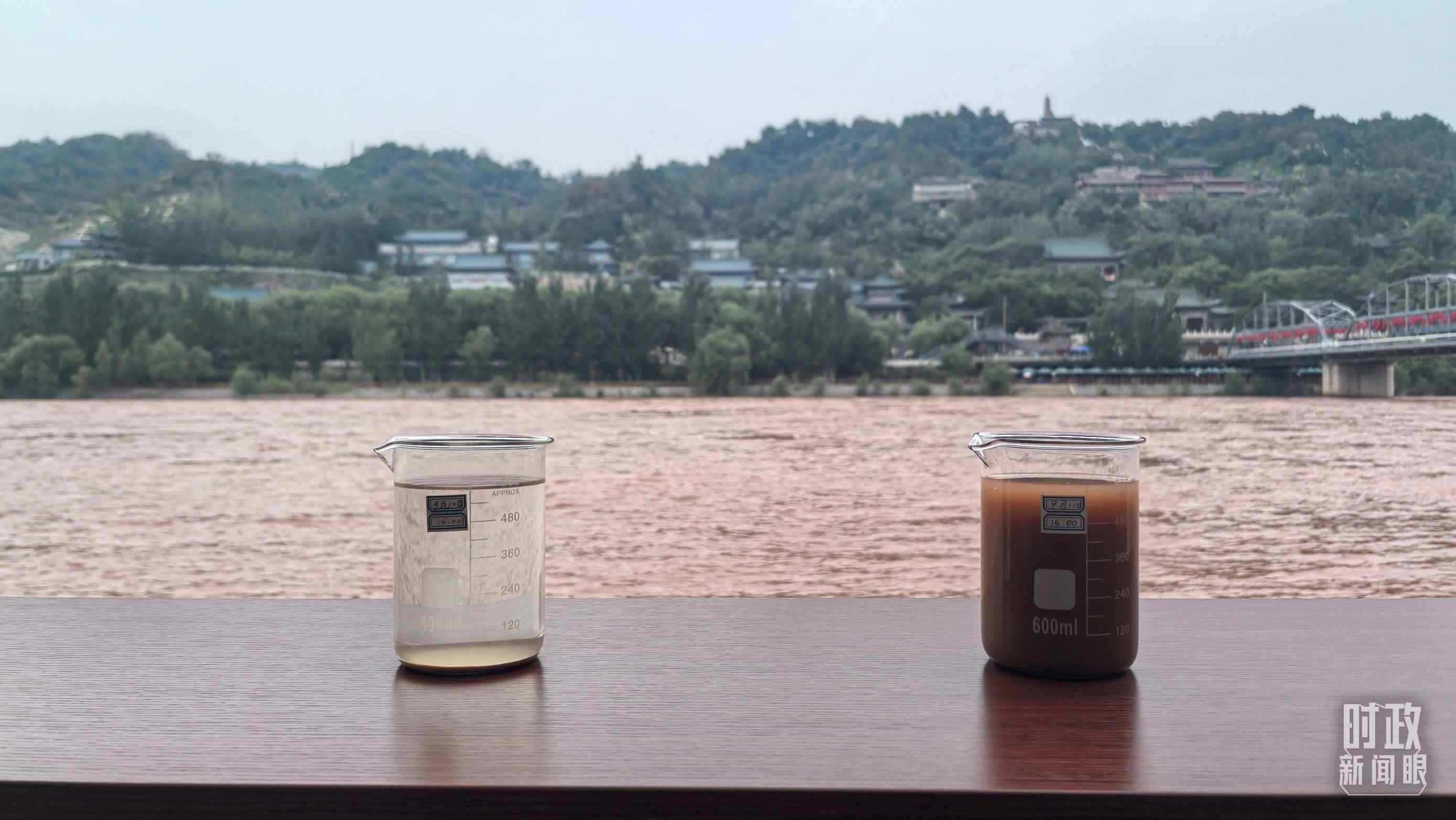 △黃河水質(zhì)監(jiān)測(cè)。（總臺(tái)央視記者陸泓宇拍攝）