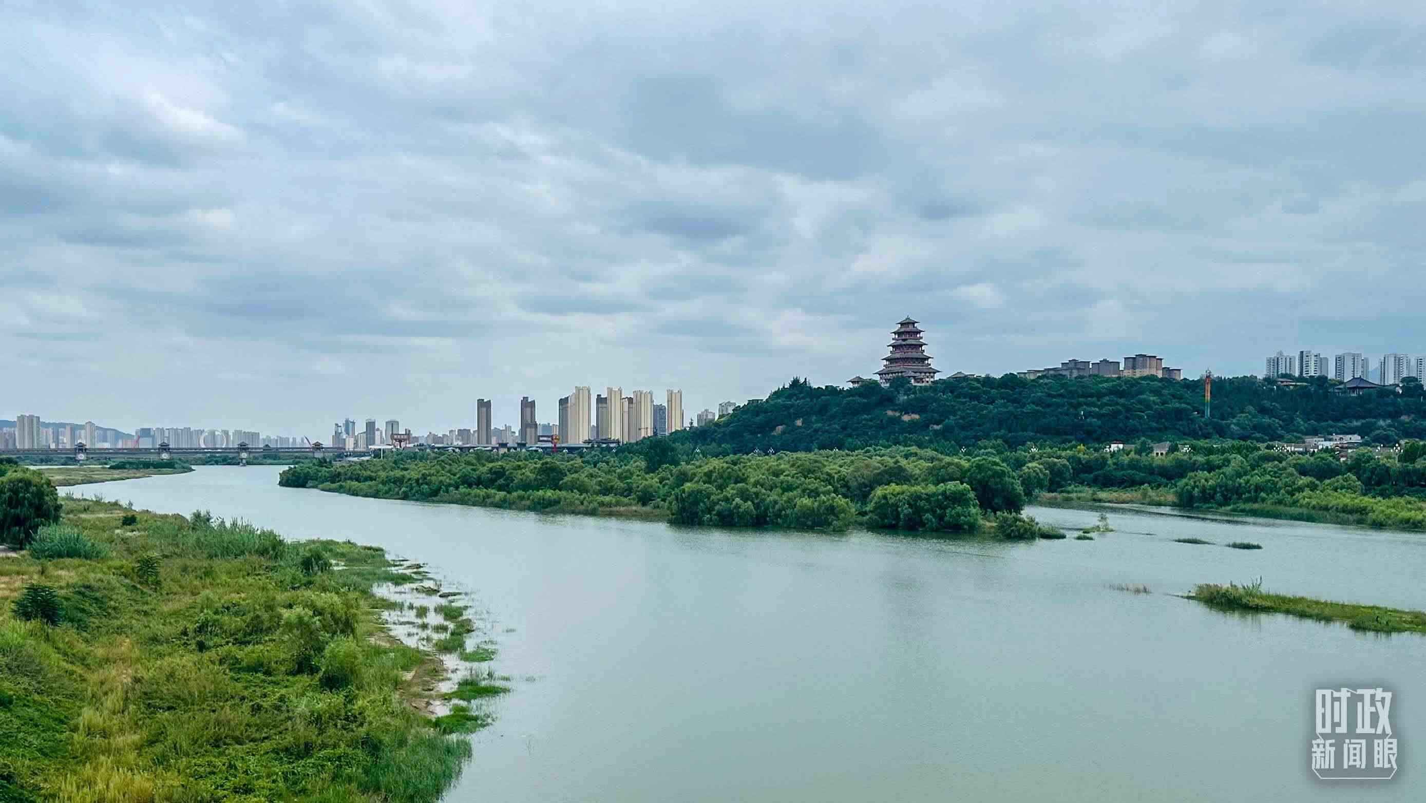 △ 渭河。（總臺(tái)央視記者范一鳴拍攝）