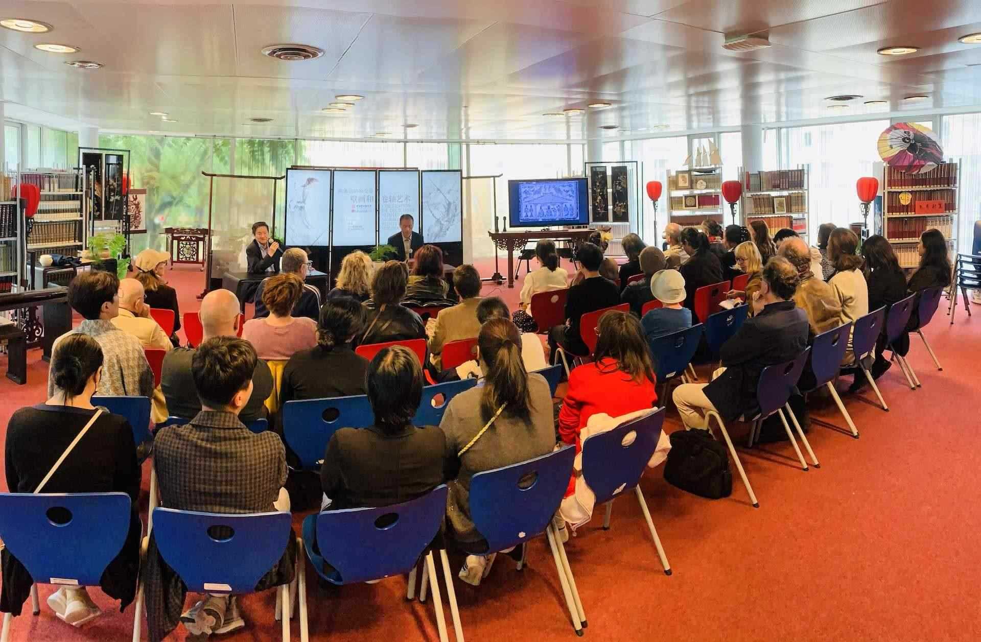 “絲路丹青——絲綢之路沿線壁畫傳摹展”在巴黎中國文化中心隆重開幕。中國藝術(shù)研究院供圖