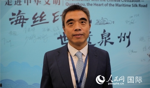 泉州市人民政府副市長姚飛接受人民網(wǎng)采訪。人民網(wǎng) 王婧攝