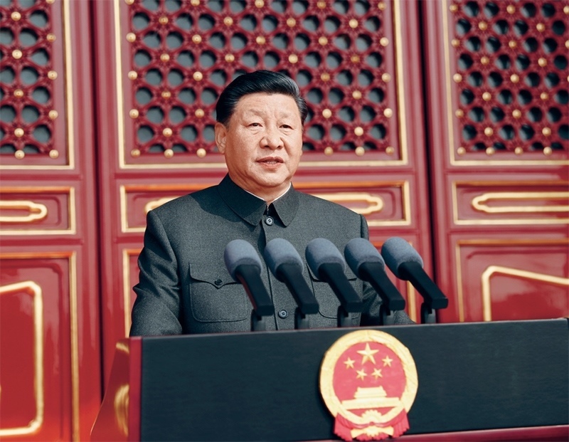 2019年10月1日，慶祝中華人民共和國成立70周年大會在北京天安門廣場隆重舉行。中共中央總書記、國家主席、中央軍委主席習(xí)近平發(fā)表重要講話。 新華社記者 鞠鵬/攝