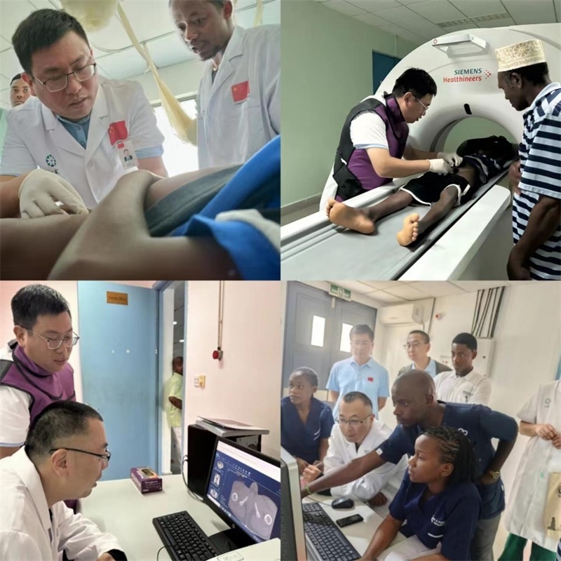 中國(guó)援桑醫(yī)療隊(duì)多科室專家與當(dāng)?shù)蒯t(yī)生共同為患者檢查。中國(guó)援桑醫(yī)療隊(duì) 供圖