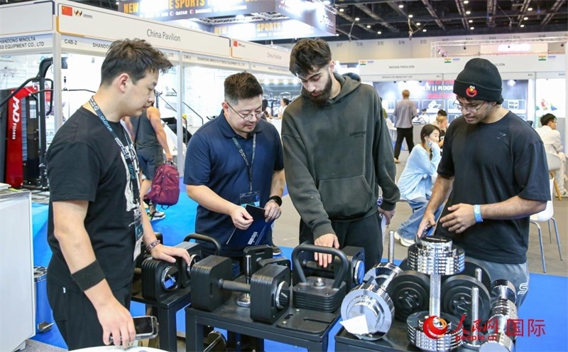 中國展臺一角。人民網中東中心分社塔里克·易卜拉欣攝