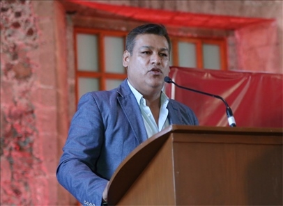 阿爾貝托·維拉致辭。主辦方供圖