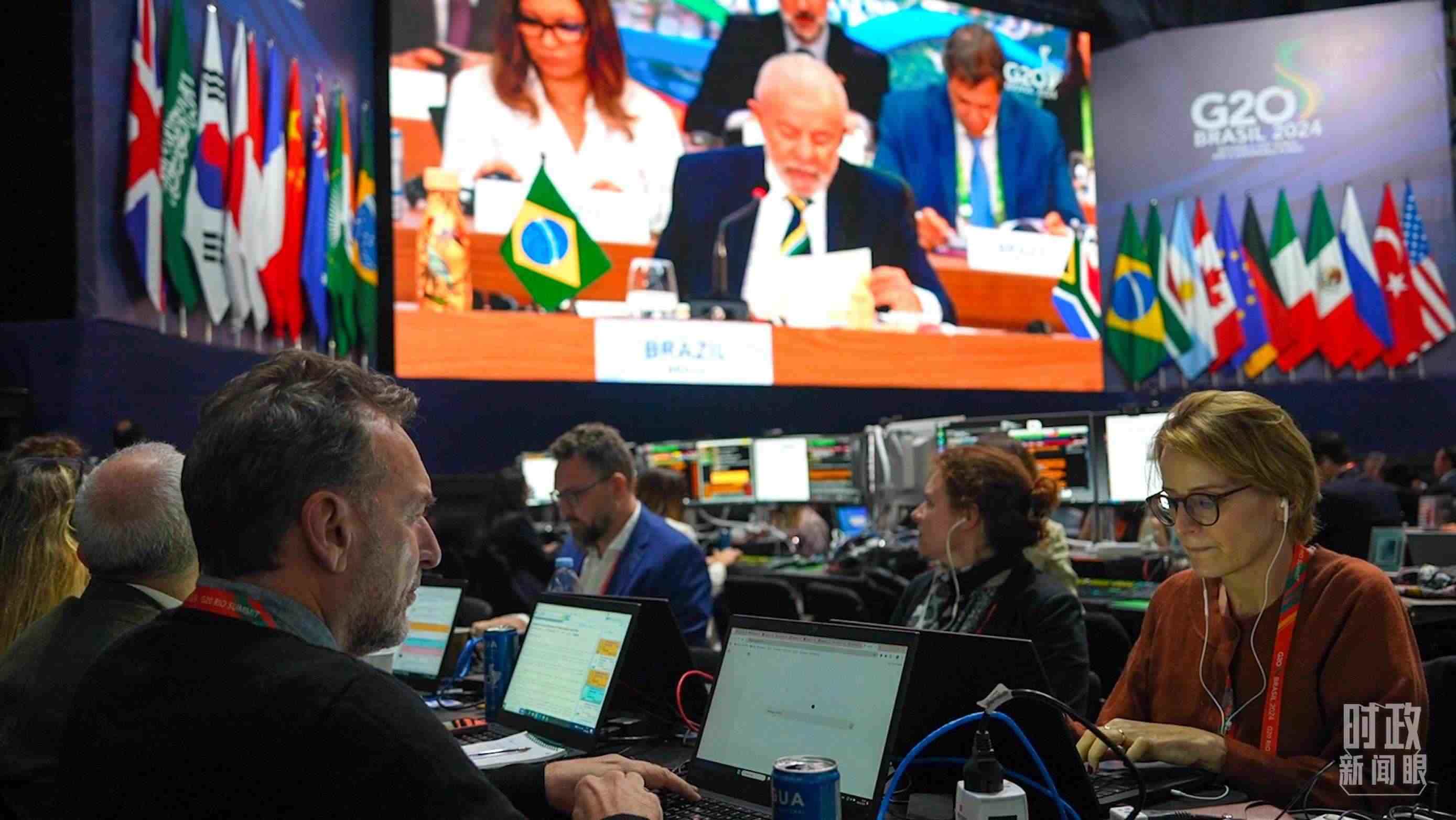 △G20里約峰會媒體中心。（總臺央視記者盧心雨拍攝）