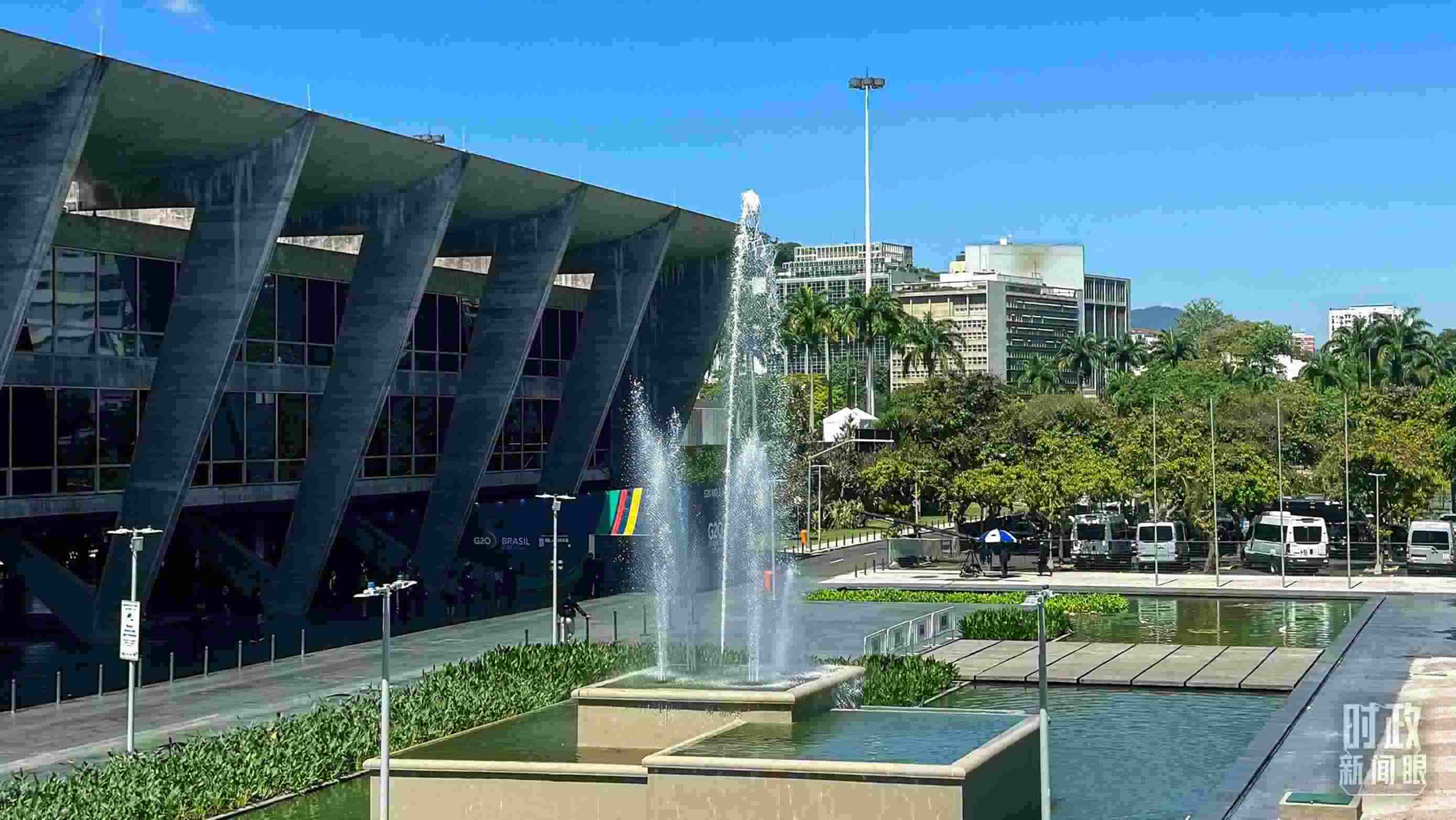 △G20峰會舉辦地，巴西里約熱內(nèi)盧現(xiàn)代藝術博物館。（總臺央視記者趙怡彬拍攝）