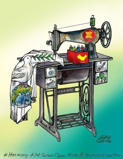 單幅卡通一等獎獲獎作品。（主辦方供圖）