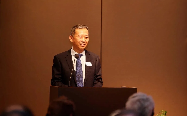 中國(guó)駐瑞典大使崔愛民應(yīng)邀出席論壇并致辭。中國(guó)駐瑞典大使館供圖