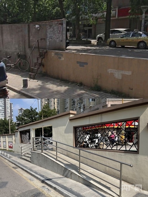 觀云路公眾參與示范街改造前后對比圖(央廣網(wǎng)發(fā) 王錫斐 制)