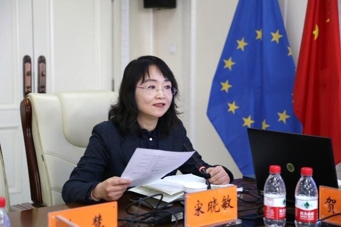 中國社會科學(xué)院歐洲研究所《歐洲研究》總編輯、中國歐洲學(xué)會秘書長宋曉敏教授主持研討會。吳迪攝