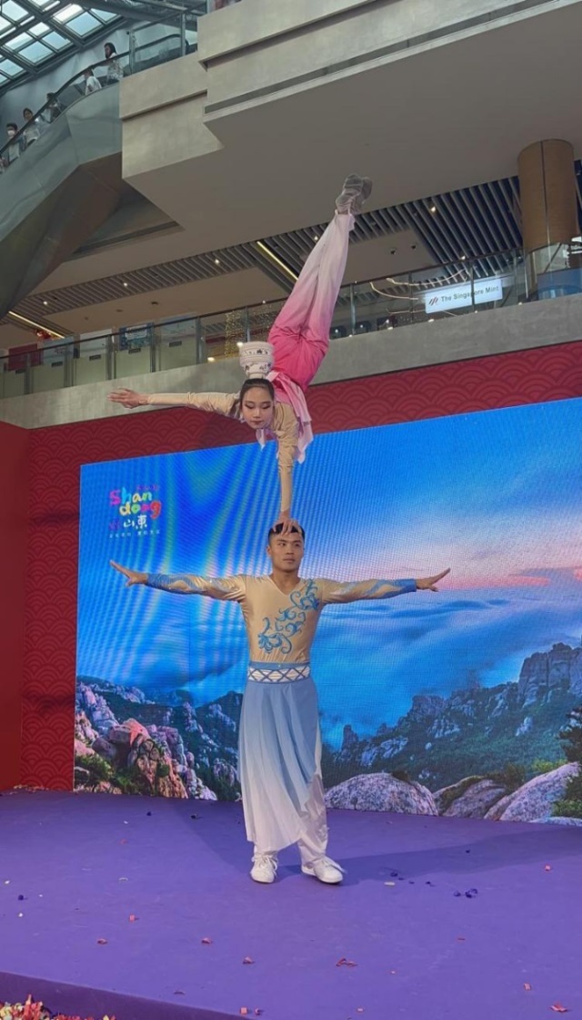 來(lái)自中國(guó)和新加坡的藝術(shù)團(tuán)體聯(lián)袂表演了歌舞、器樂(lè)、武術(shù)、雜技等多種形式的文藝節(jié)目。活動(dòng)主辦方供圖