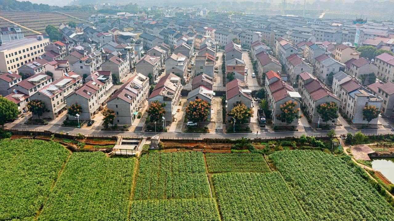 衢州市衢江區(qū)云溪鄉(xiāng)希望新村鳥瞰圖。衢州市衢江區(qū)委宣傳部 供圖