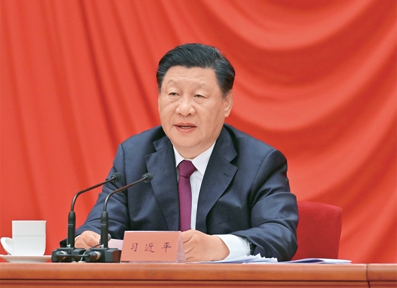 2022年5月10日，慶祝中國共產(chǎn)主義青年團(tuán)成立100周年大會在北京人民大會堂隆重舉行。中共中央總書記、國家主席、中央軍委主席習(xí)近平在大會上發(fā)表重要講話。 新華社記者 岳月偉/攝