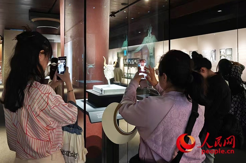 觀眾在故宮博物院參觀展覽。人民網(wǎng)記者 韋衍行攝