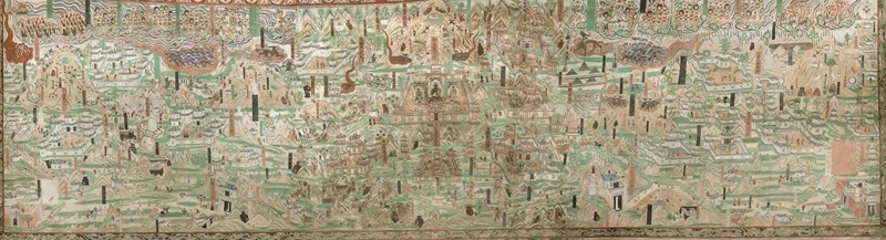 莫高窟第61窟內的《五臺山圖》。